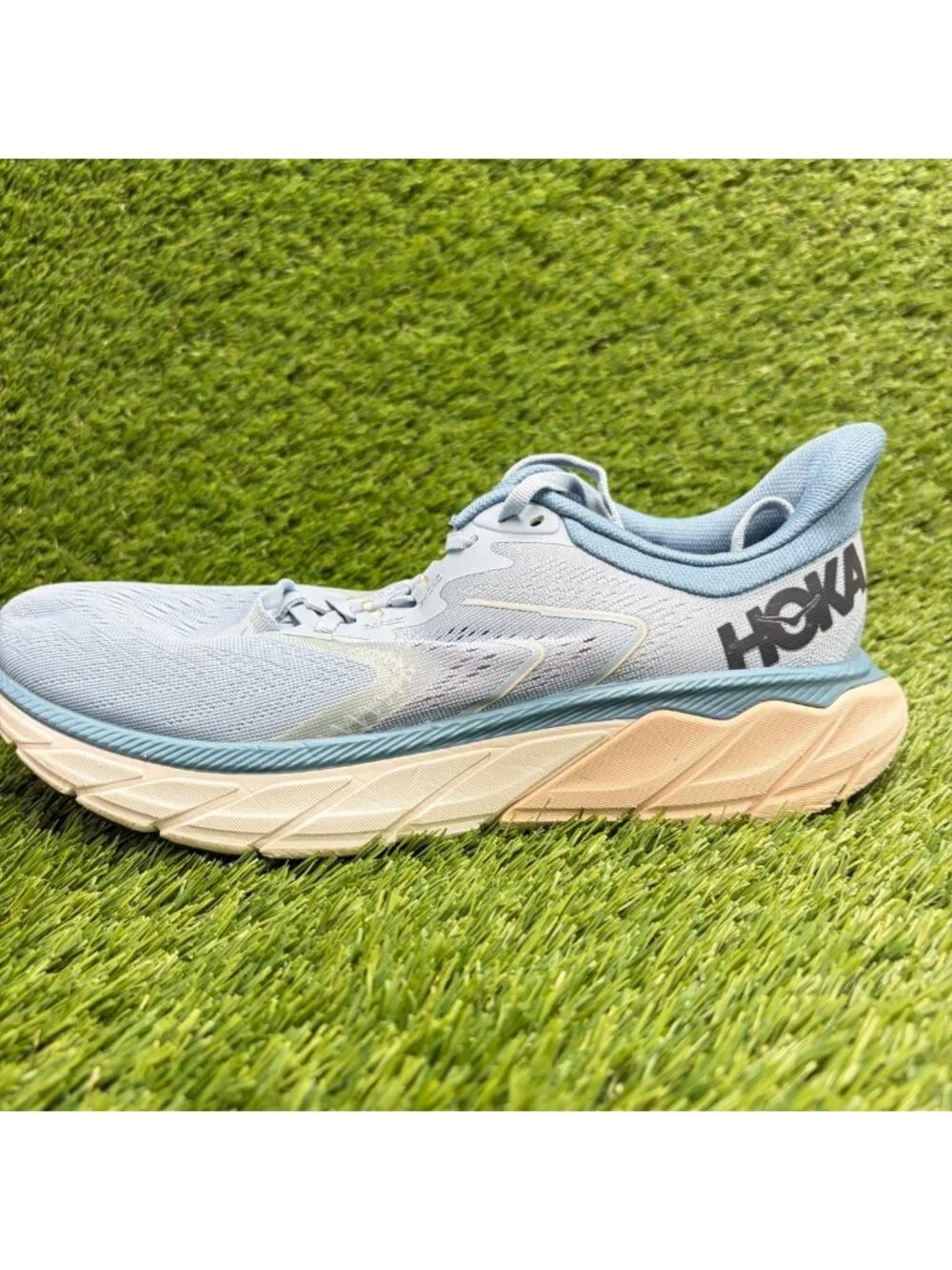 Hoka One One Arahi 5 Womens Size 9 Blue White Athletic Running Shoes Sneakers